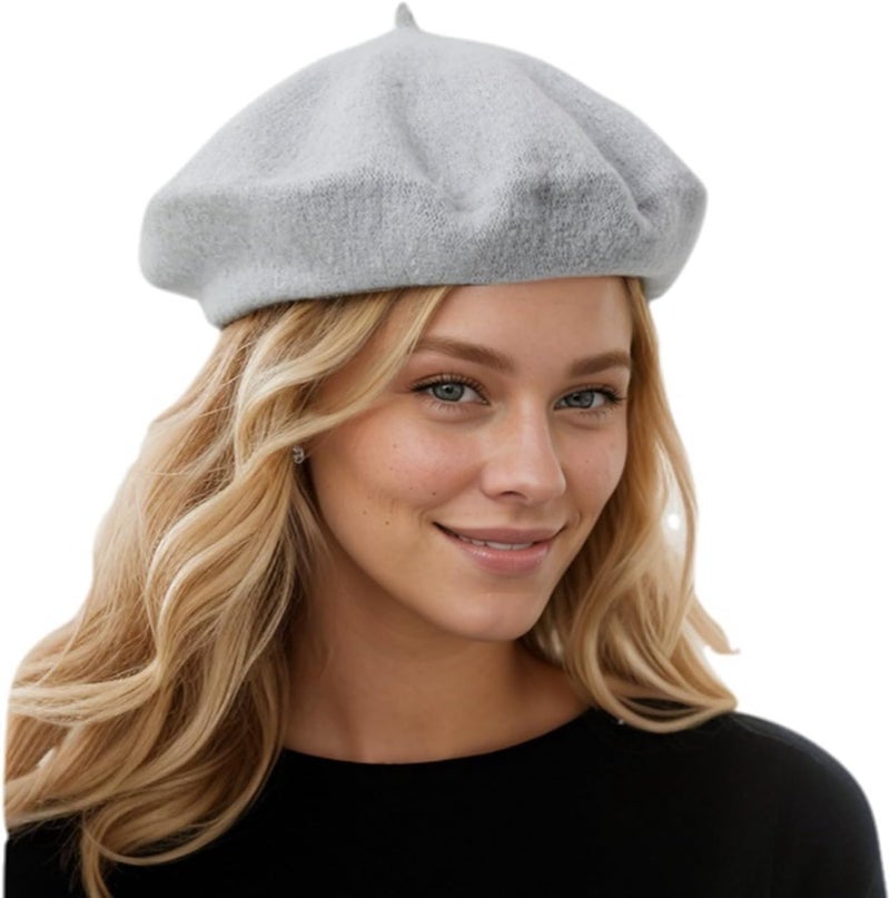 EGANO Women's ​​Beret Hats​​ - French Wool Blend Winter Cap, 70% Wool All-Season Soft ​​Beret Hats for Women​​ (Multi-Color)​ - Image 1